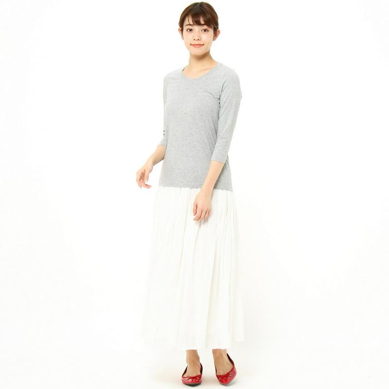 毎日着たい綿混７分袖Ｔシャツ