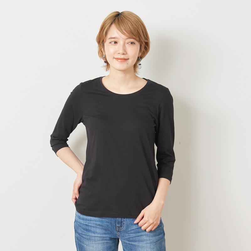 毎日着たい綿混７分袖Ｔシャツ