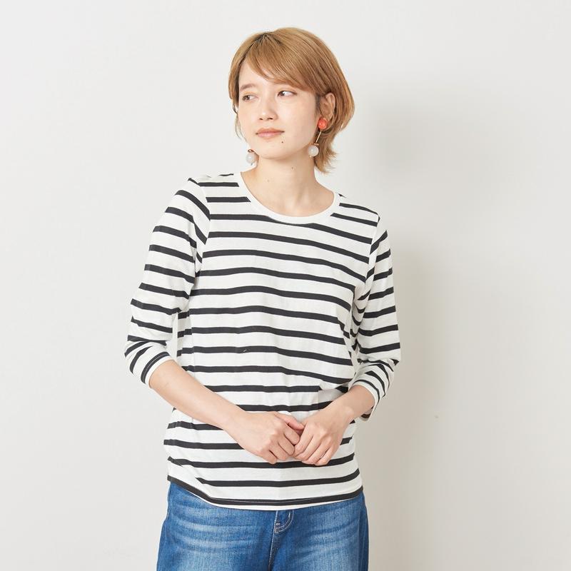 毎日着たい綿混７分袖Ｔシャツ