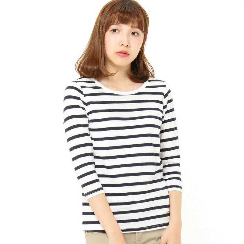 毎日着たい綿混７分袖Ｔシャツ