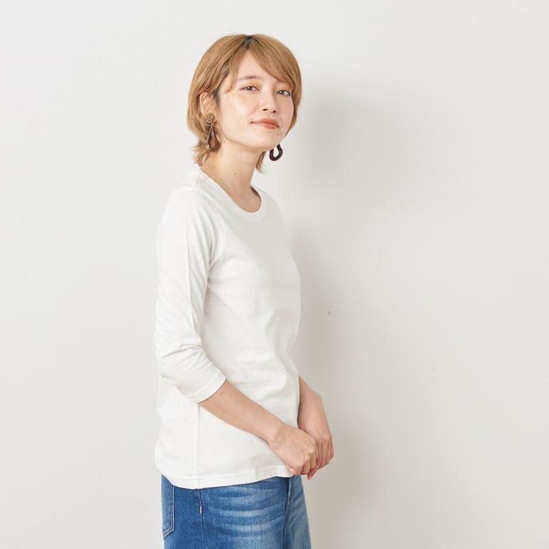 毎日着たい綿混７分袖Ｔシャツ