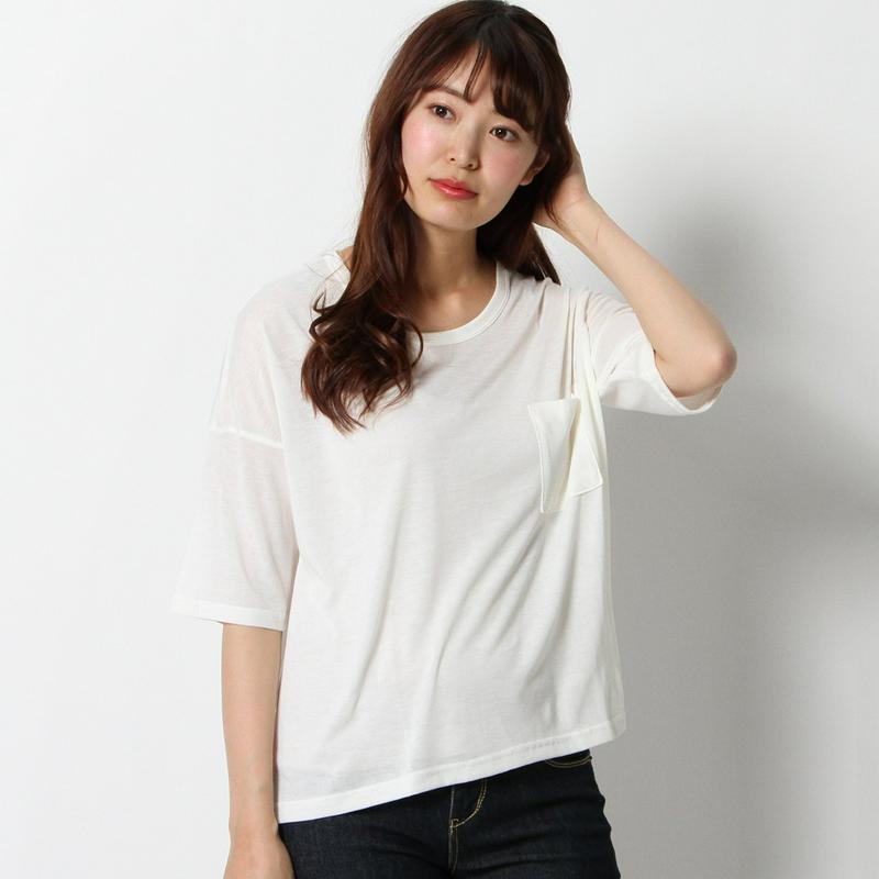 【接触冷感】ゆったりシルエットのポケット付きプルオーバー