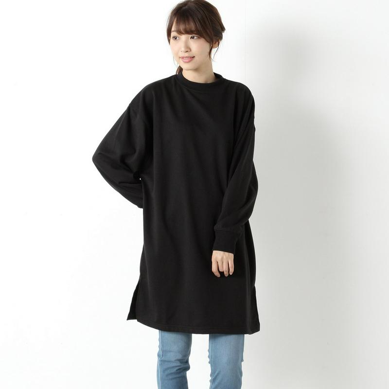 あったか裏起毛ロング丈プルオーバー