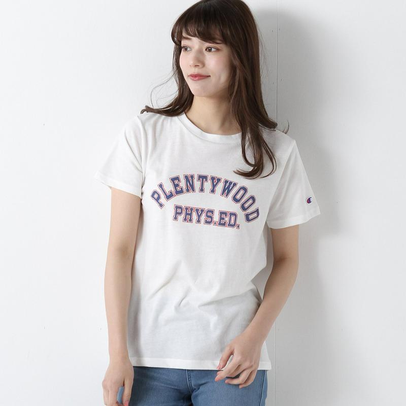 落ち感のある半袖プリントＴシャツ☆ロゴ刺繍入り