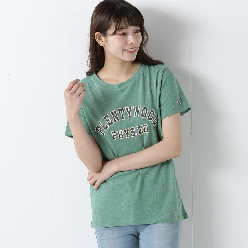 落ち感のある半袖プリントＴシャツ☆ロゴ刺繍入り