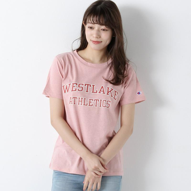 落ち感のある半袖プリントＴシャツ☆ロゴ刺繍入り