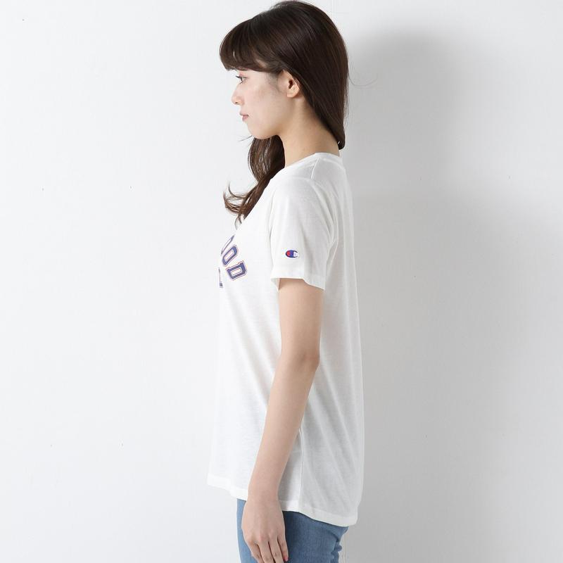 落ち感のある半袖プリントＴシャツ☆ロゴ刺繍入り