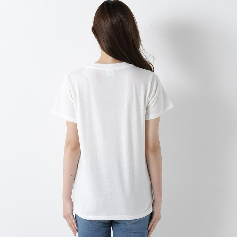 落ち感のある半袖プリントＴシャツ☆ロゴ刺繍入り