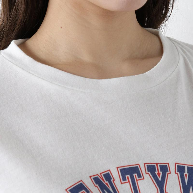 落ち感のある半袖プリントＴシャツ☆ロゴ刺繍入り