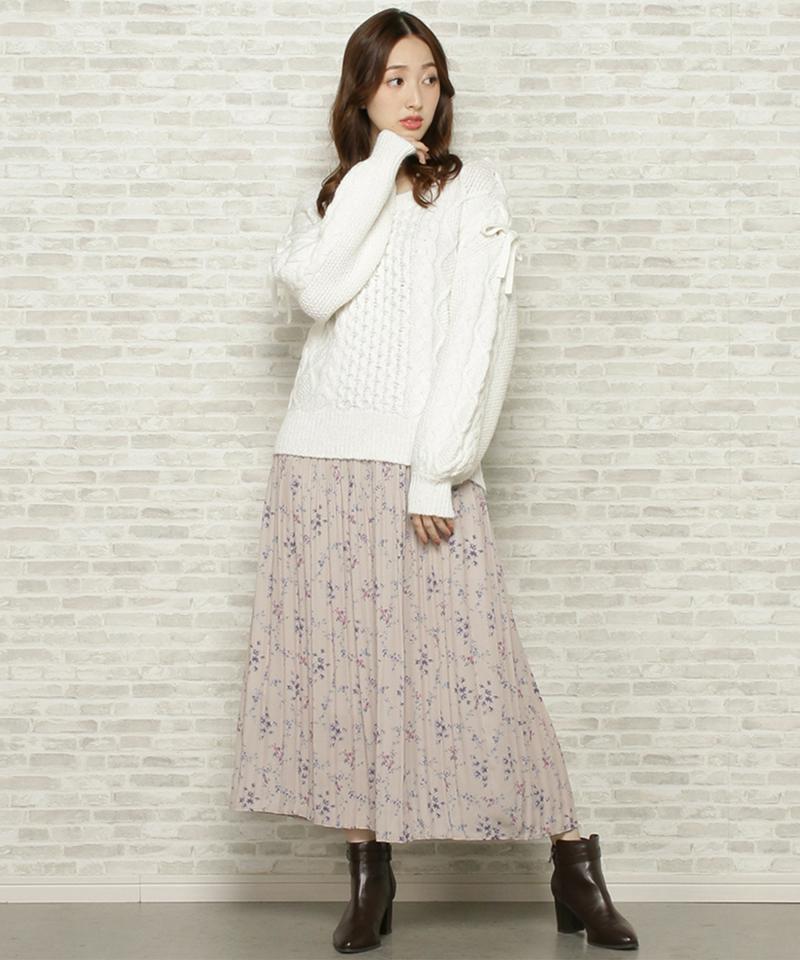 【WEB限定】IVYフラワープリーツスカート