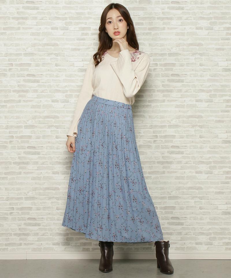 【WEB限定】IVYフラワープリーツスカート