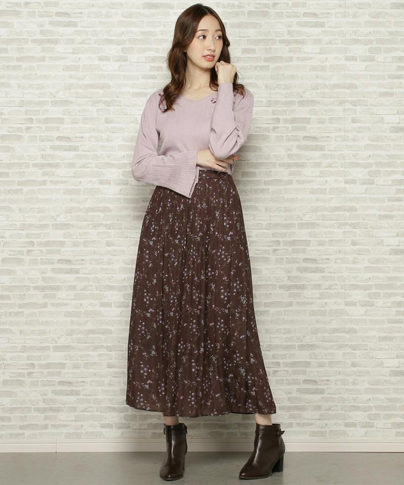 【WEB限定】IVYフラワープリーツスカート