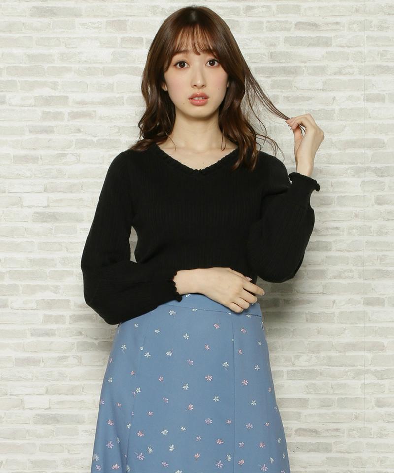 ミニフリルハイショクニット