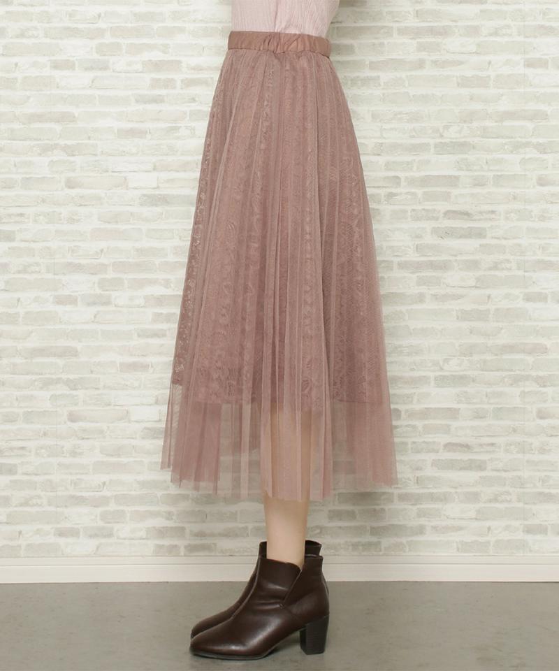 チュールプリーツスカート