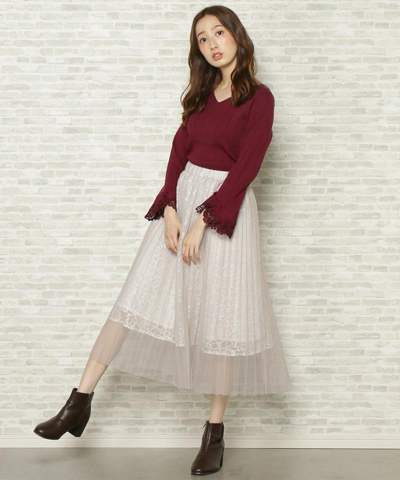 チュールプリーツスカート