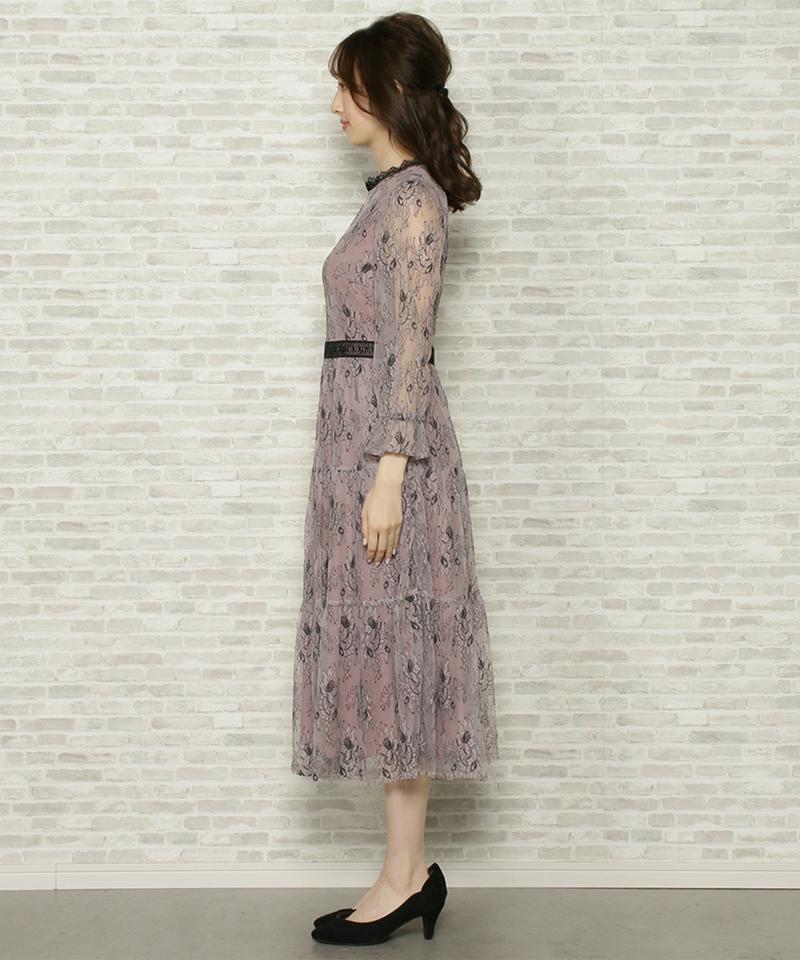 シャンティレースティアードドレス