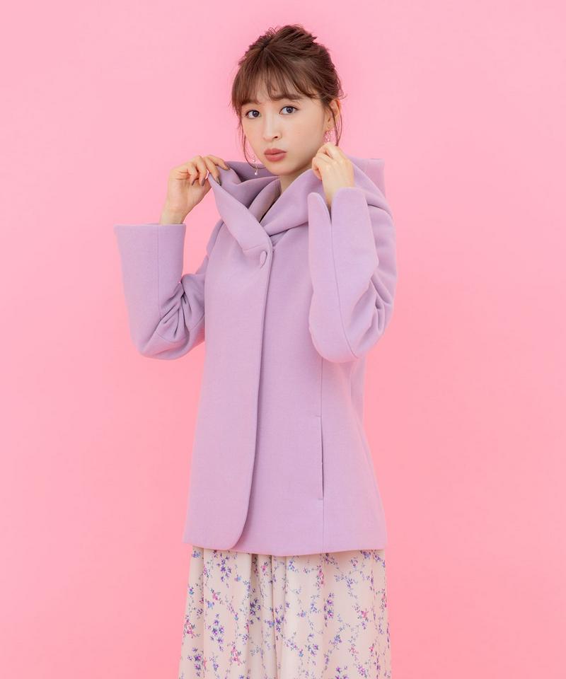 エアリークリーミーHOODIEショートコート
