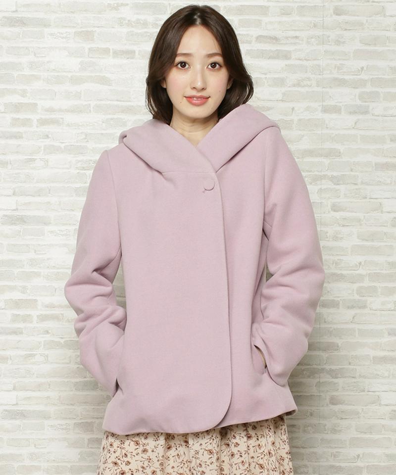 エアリークリーミーHOODIEショートコート