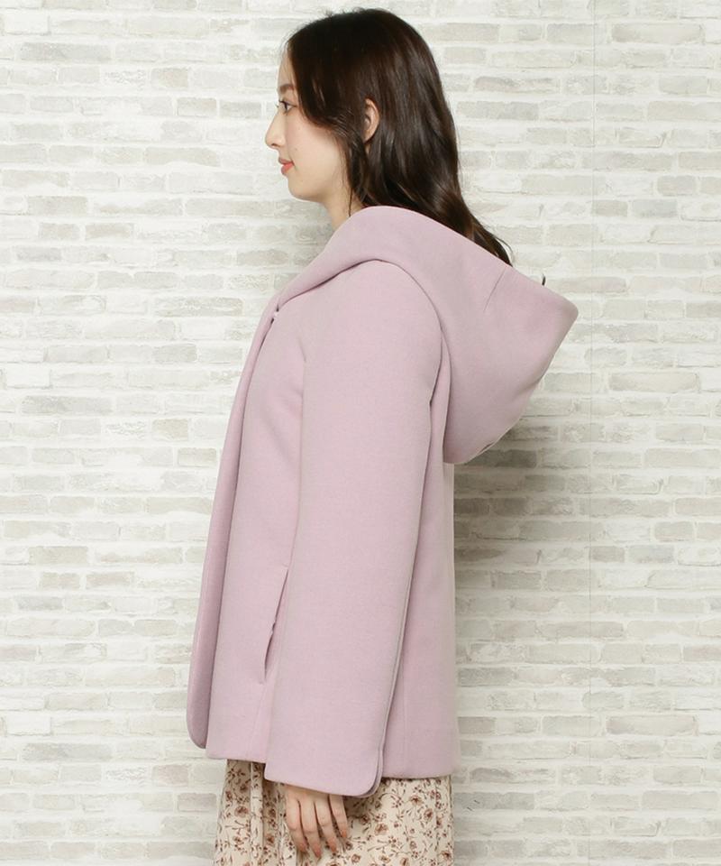 エアリークリーミーHOODIEショートコート