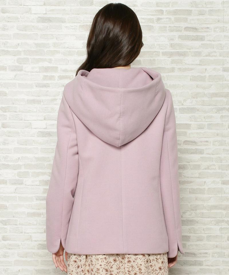 エアリークリーミーHOODIEショートコート
