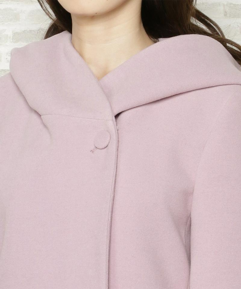 エアリークリーミーHOODIEショートコート