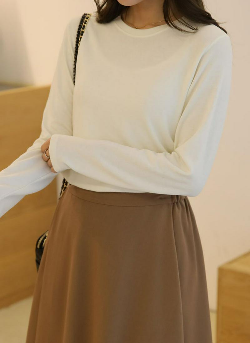 裏起毛スリットヘムTシャツ