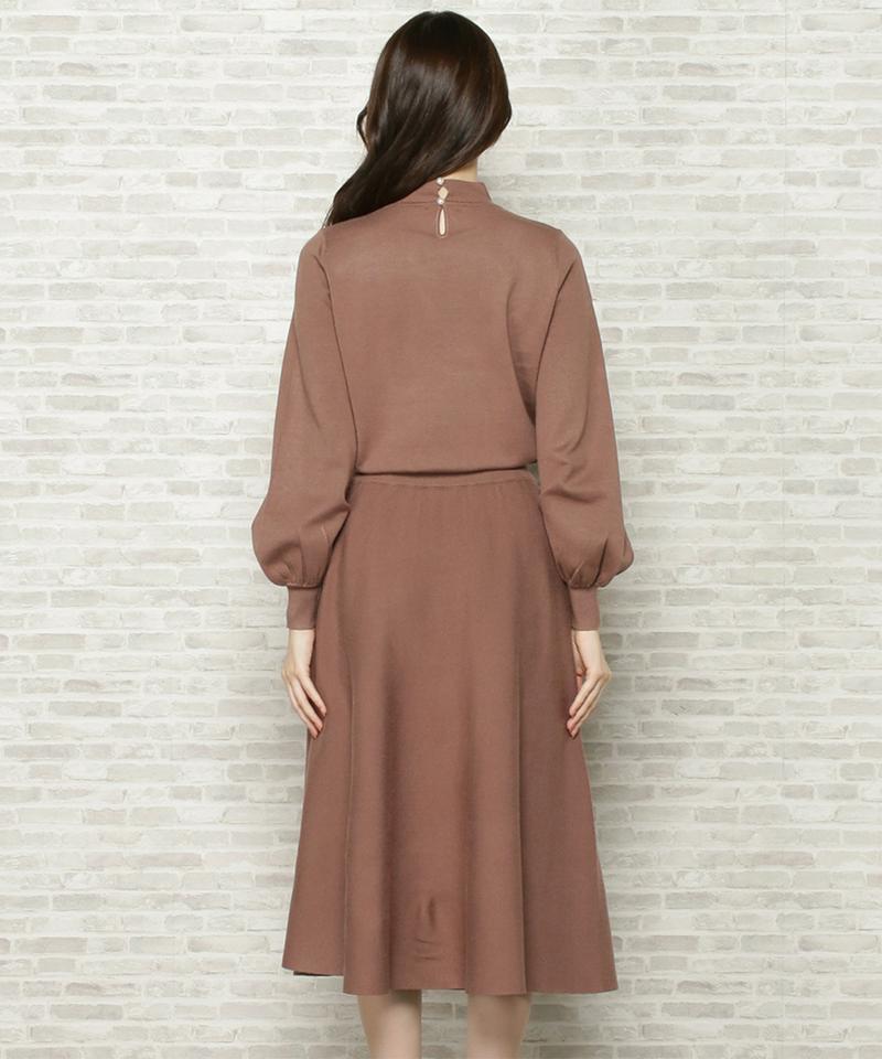 【限定】ボウタイニットワンピース