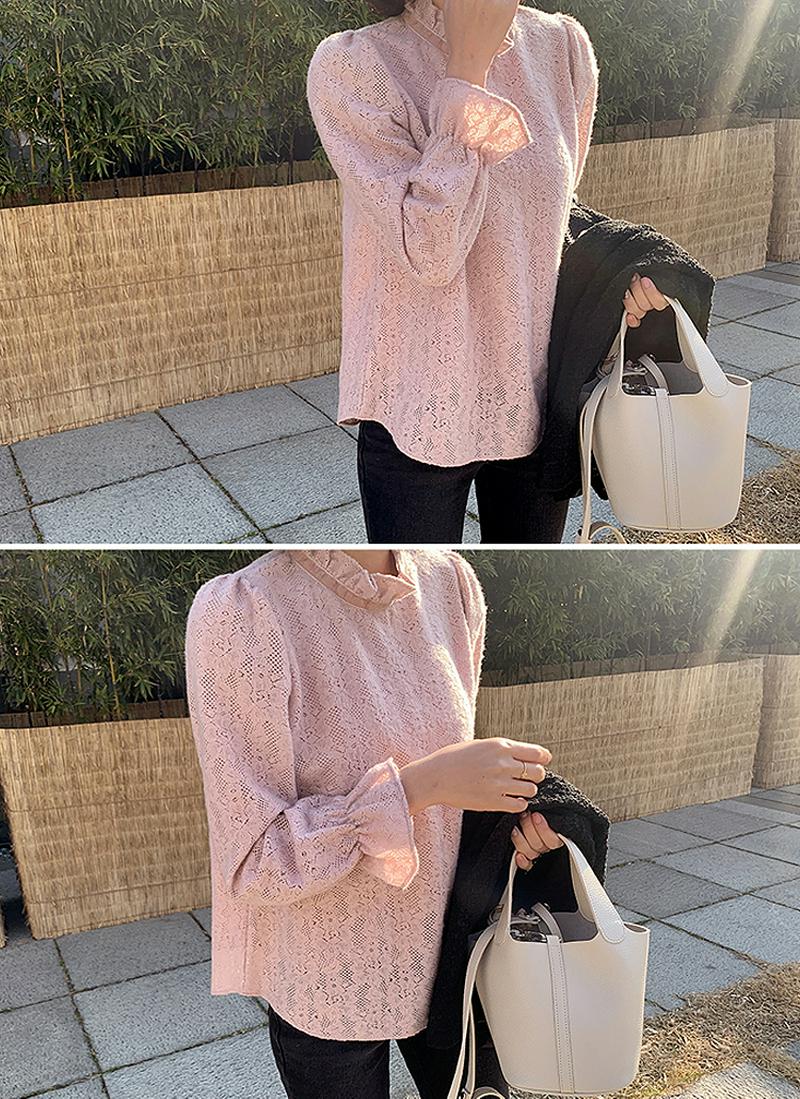 レースフリルブラウス