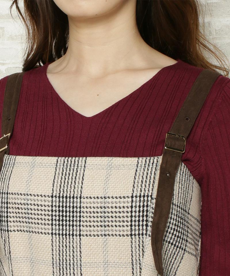 【Ray12月号掲載】ツィーディチェックベルテッドワンピース