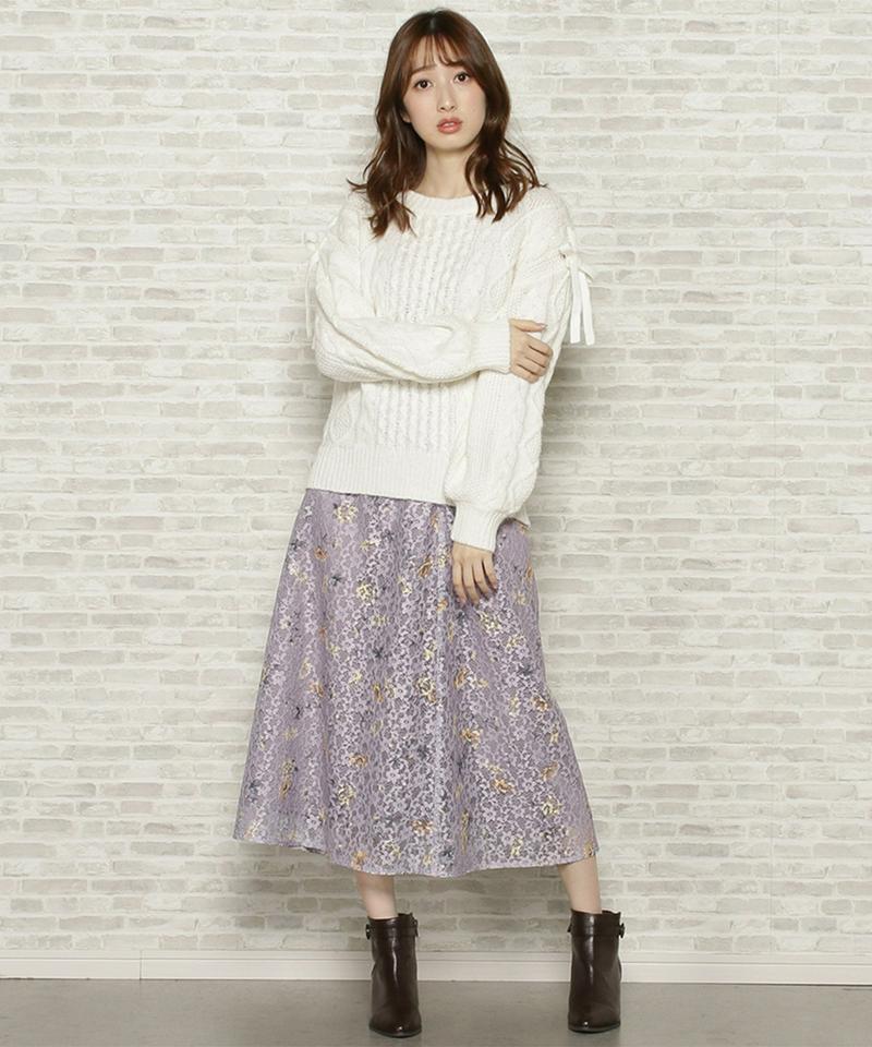 ボタニカルレースナロースカート