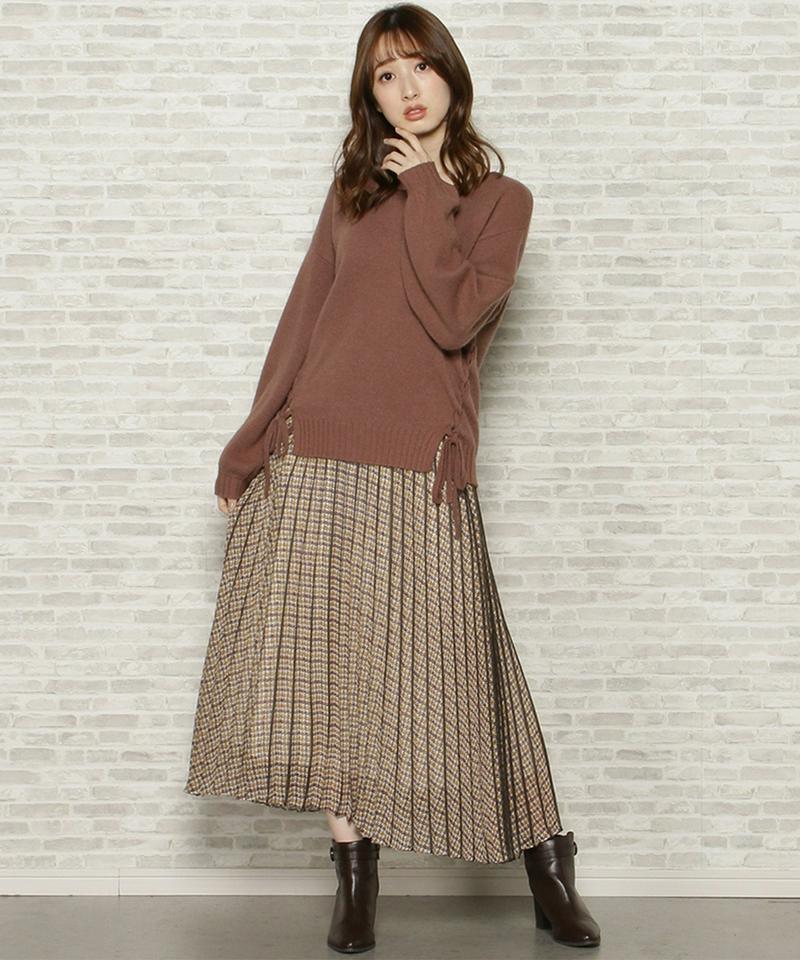 千鳥チェックプリーツスカート