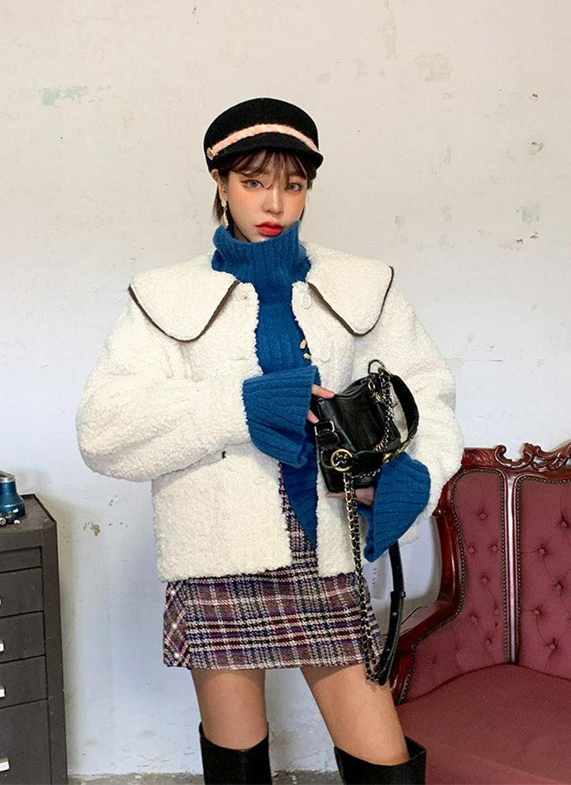 ワイドカラーボアジャケット