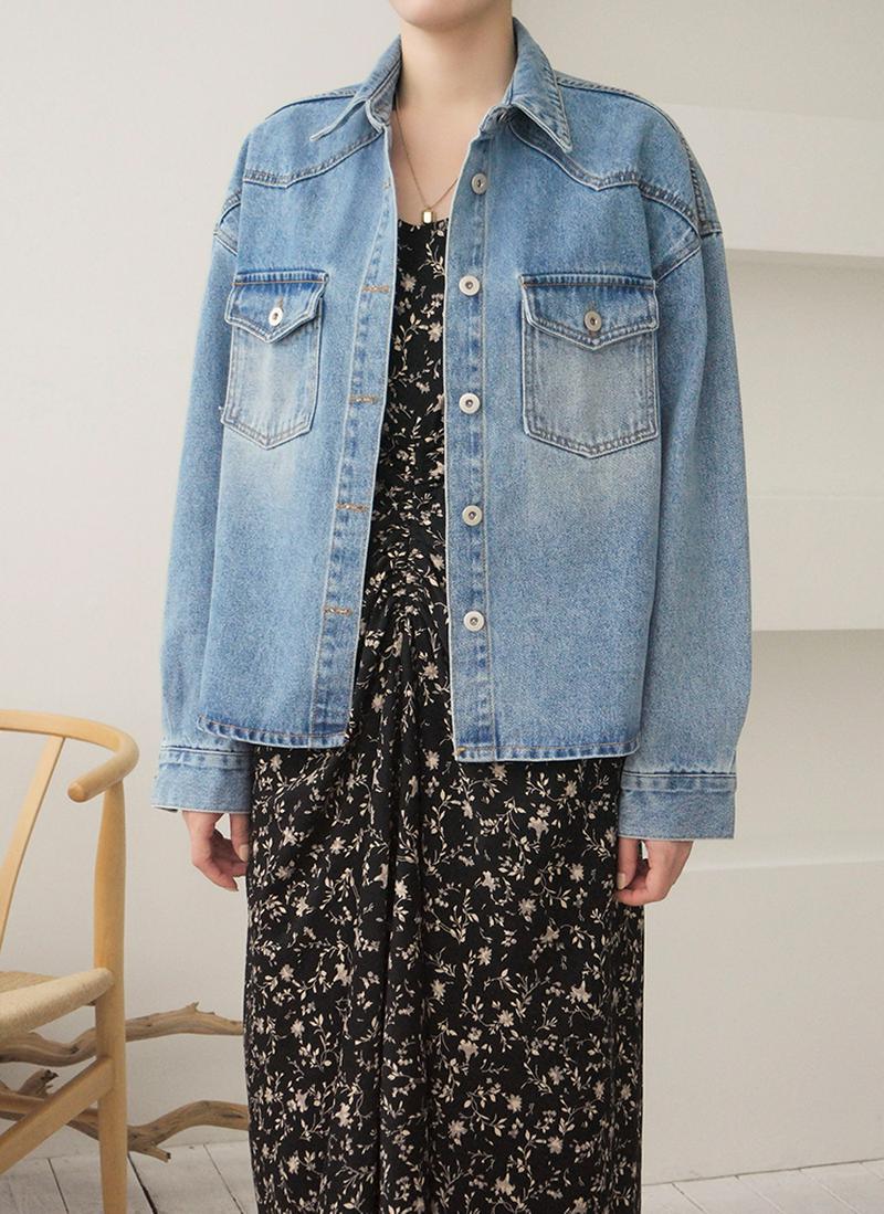 ウォッシュドデニムジャケット