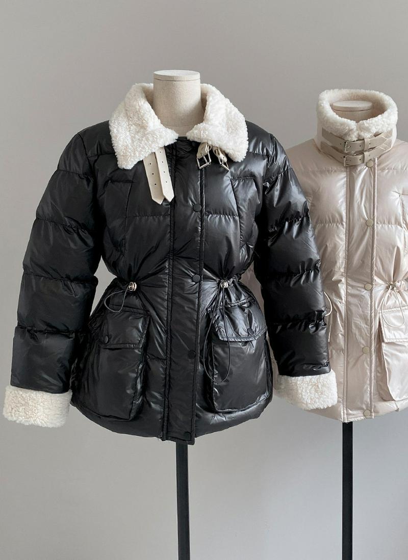 ボアカラーストリング中綿ジャケット
