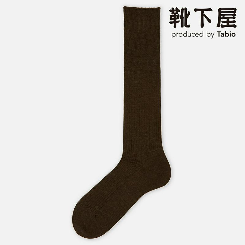 【全品送料無料★〜1/16 23:59迄】【あす楽】【Tabio MEN】 メンズ ウール3×1リブロングホーズ / 靴下屋 靴下 タビオ くつ下 ロングホーズ ハイソックス メンズ 日本製 2201fkt