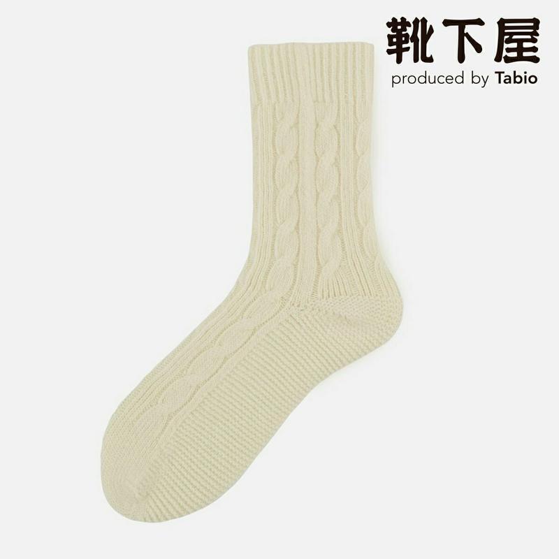 【あす楽】【TABIO LEG LABO】 ホールG ケーブル柄クルー Lサイズ / 靴下屋 靴下 タビオ くつ下 クルー レディース 大きいサイズ L 日本製