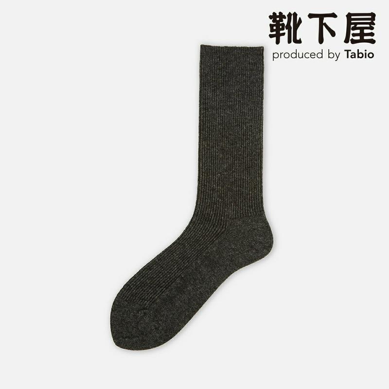 【全品送料無料～6/26 09:59迄】【あす楽】【公式 Tabio】 毛混 ウール混アンゴラ1×1リブハイカットソックス / 靴下屋 靴下 タビオ くつ下 レディース 黒 日本製