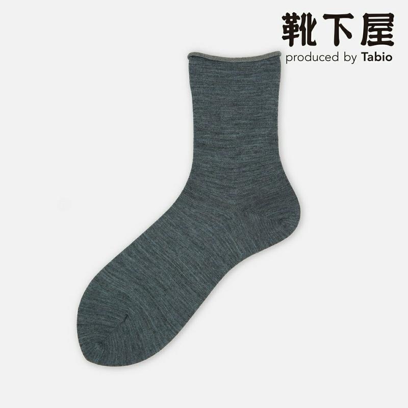 【あす楽】【Tabio】 NEW 毛混 ロールロークルーソックス / 靴下屋 靴下 タビオ くつ下 ショート レディース 日本製