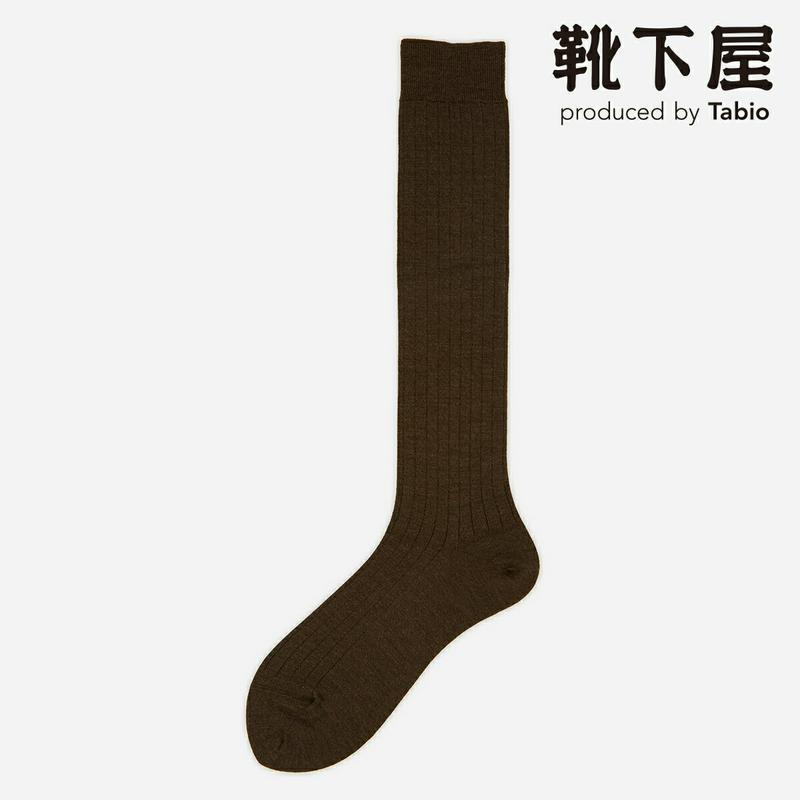 【あす楽】【Tabio】 梳毛 8×2リブ ハイソックス / 靴下屋 靴下 タビオ くつ下 ハイ レディース 日本製
