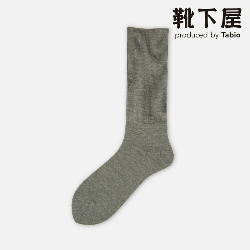 【あす楽】【Tabio】 毛混 1×1リブベタクルーソックス / 靴下屋 靴下 タビオ くつ下 クルー レディース 日本製