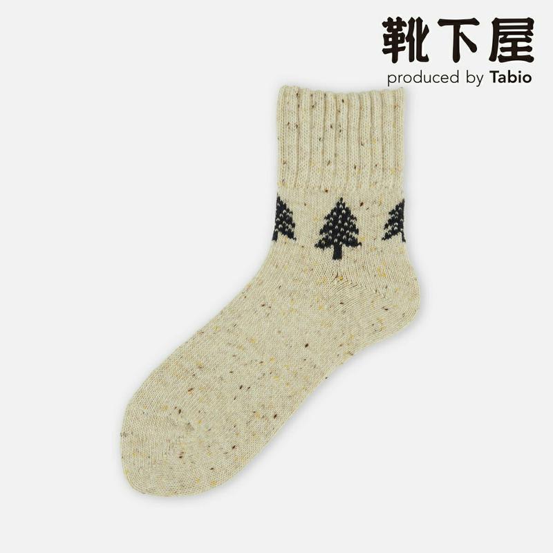 【あす楽】【Tabio】 ネップアメリブツリー柄ロークルーソックス / 靴下屋 靴下 タビオ くつ下 ショート レディース 日本