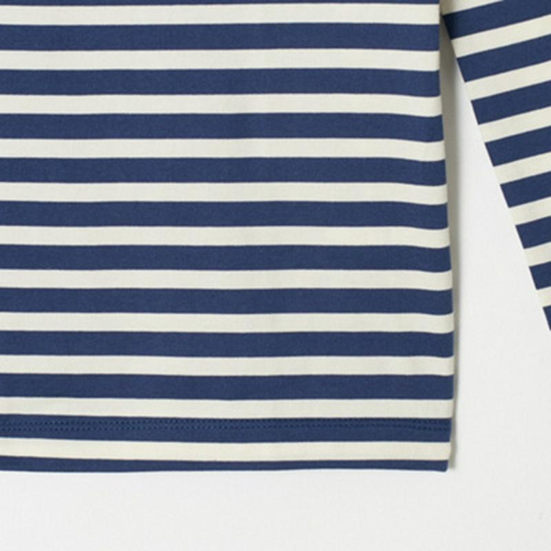【究極】の肌触り　カシミヤタッチVネックボーダーTシャツ