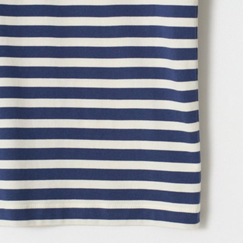 【究極】の肌触り　カシミヤタッチVネックボーダーTシャツ