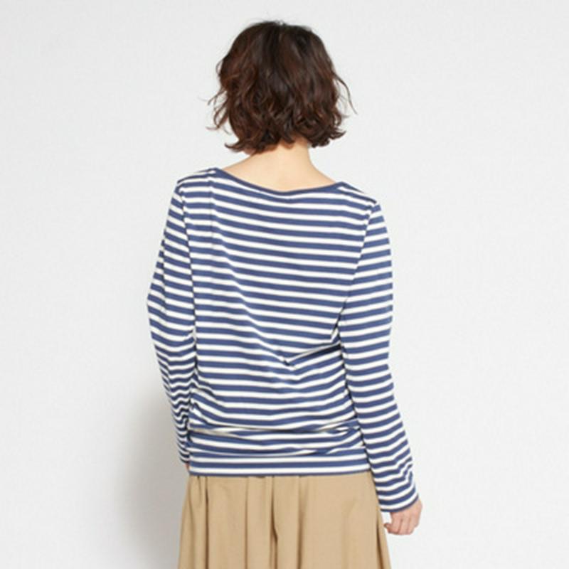 【究極】の肌触り　カシミヤタッチVネックボーダーTシャツ
