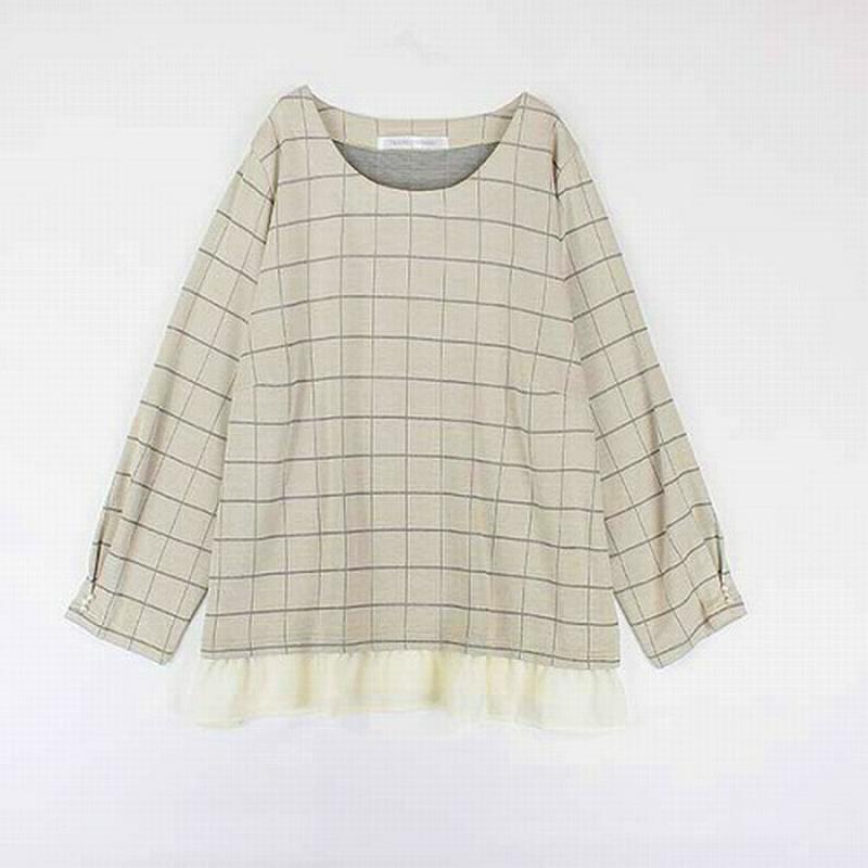 【２９％ＯＦＦ】ウィンドペンチェックプルオーバーカットソー【ＬＬ～５Ｌ】
