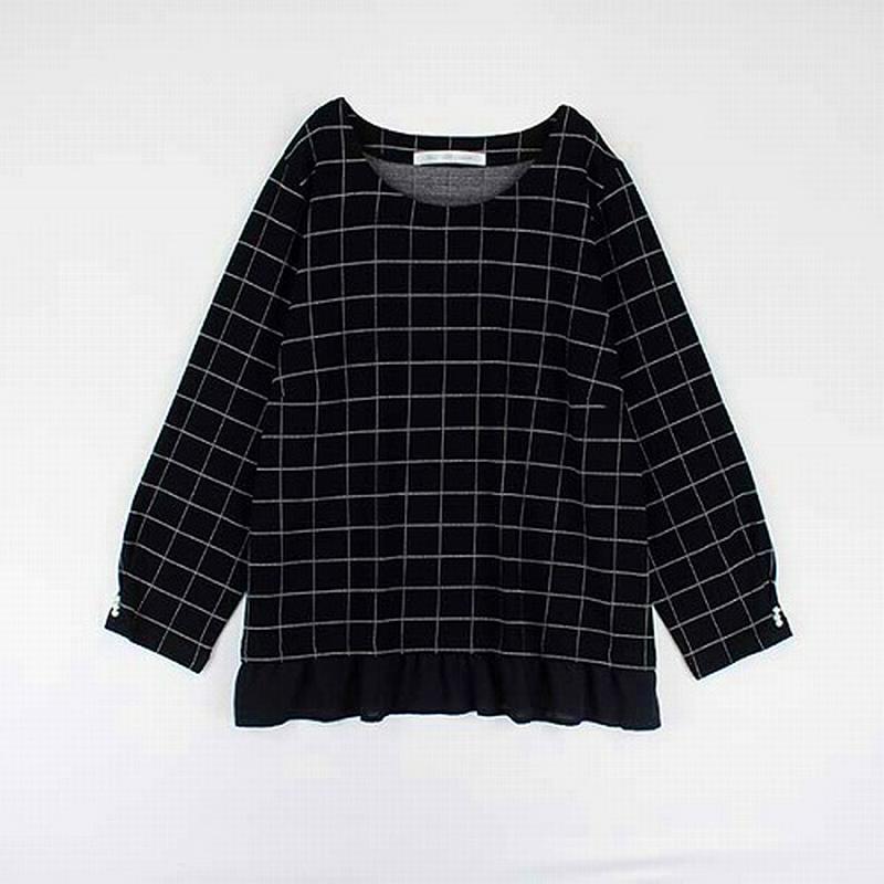 【２９％ＯＦＦ】ウィンドペンチェックプルオーバーカットソー【ＬＬ～５Ｌ】