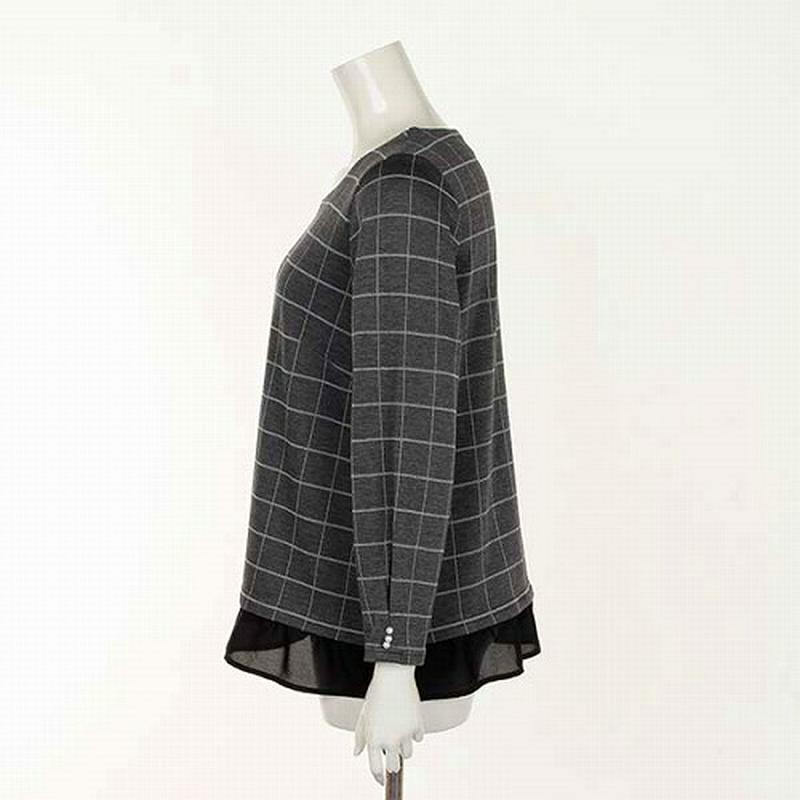 【２９％ＯＦＦ】ウィンドペンチェックプルオーバーカットソー【ＬＬ～５Ｌ】