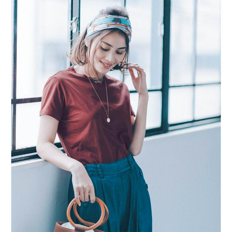 丸みを隠す大人仕立てＴシャツ