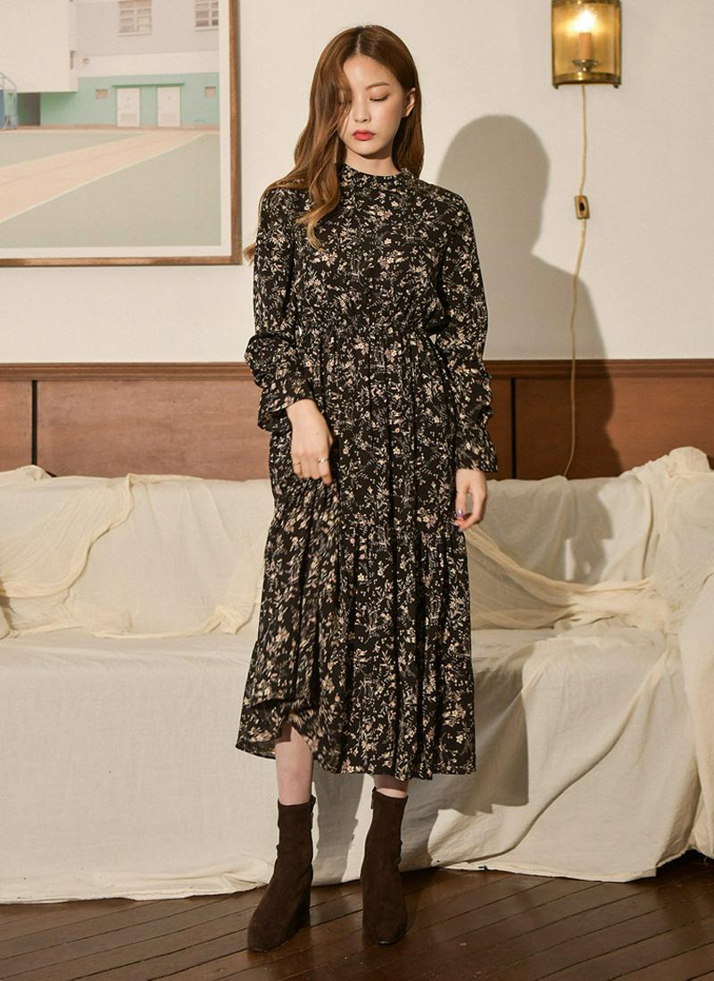 フラワーシフォンワンピース