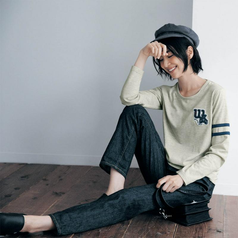 秋口から着られる素材感◎サガラ刺繍長袖Ｔシャツ【Ｓ～３Ｌ】